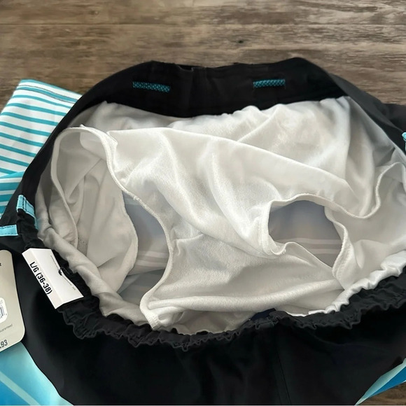 NWT George Mens Large 36-38 Striped Lined E-Boardshorts 8” Inseam Shorts L Blue - Picture 4 of 6